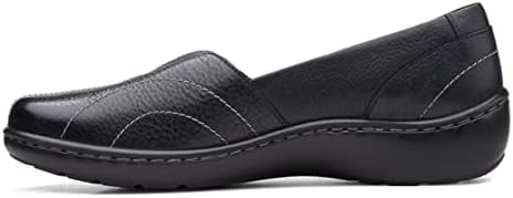 Clarks Women's Cora Meadow Loafer, Black Leather, 9 | Image 4