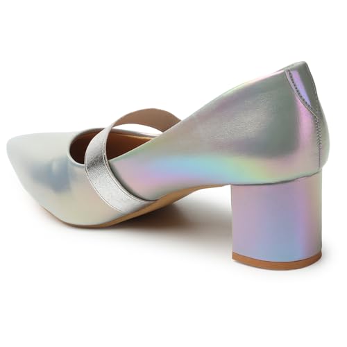 Image of ELLE Women's Mary Jane Style Block Heels Slip-On Pumps