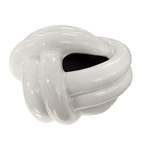 Xinsheinelry Household Tissue Box Ceramic Fun Knot European Modern Abstract Coffee Table Desktop Decorative Tissue Cases Decoration