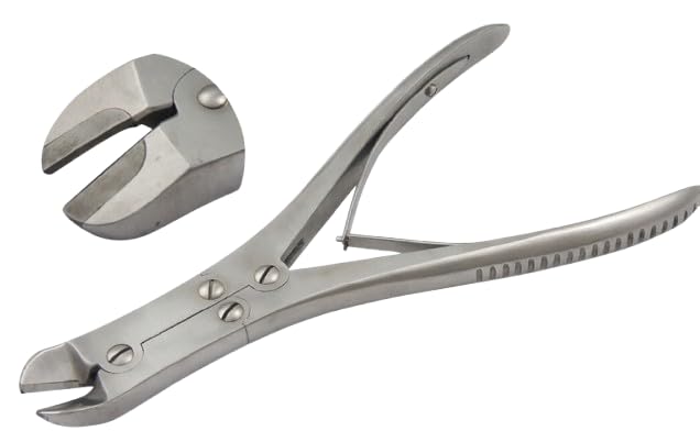 Premium Chirurgische Draht- und Stiftschneider, 200 mm, orthopädische Zange mit Hartmetallbacken, robuste TC-Spitzen, medizinischer Edelstahl, Schmuck und Handwerk