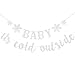 Glittery Baby It's Cold Outside Banner - Winter Snowflake Baby Shower Party Decorations,Kids Birthday Party Decor,Winter Christmas Holiday Theme Party Decor- High Quality & Eco-Friendly