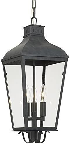 Crystorama Dumont 3 Light Graphite Outdoor Pendant