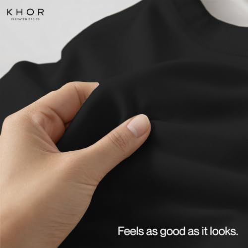 Image of 100% Cotton Premium Crew Neck T-Shirt, Classic Tee for Men Short Sleeve | No Poking Labels, Ultra-Soft, Breathable, Everyday Essential, All Day Active Wear