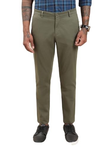Pantalon coton stretch ultra fin homme confection premium vert olive