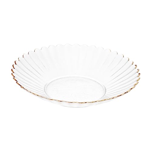 SOLUSTRE Multi Purpose Glass Fruit Tray Elegant Food Storage Tray for Parties Snacks Desserts More and Healthy Design for Use for Entertaining Guests