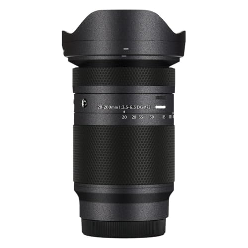 Mebont カメラアクセサリー ステッカー Sigma 20-200mm F3.5-6.3 DG Sony E Mount対応 標準ズームレンズに適合する保護装飾ステッカーで、耐擦傷性、耐摩耗性を備えたレンズスキン保護フィルム、迷彩(深灰)