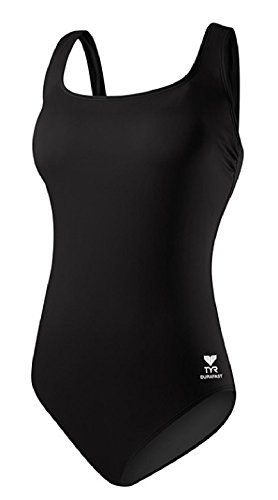 TYR TAQA7A114 Scoop Neck Controlfit Black 14