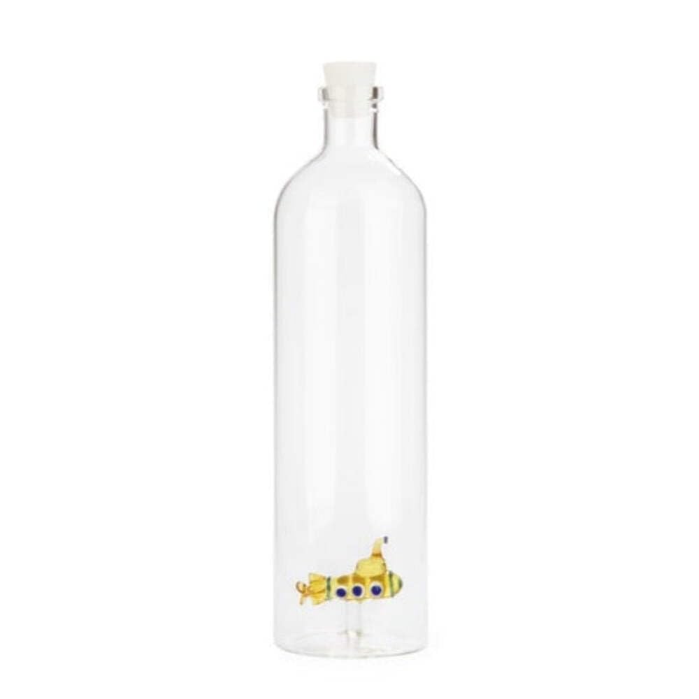 Balvi Atlantis Submarine Bottle - Fun and Unique Glass Water Bottle with Submarine Design 1 2L Borosilicate Glass