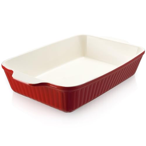 DOWAN 9x13-inch Deep Casserole Baking Dish for Lasagna