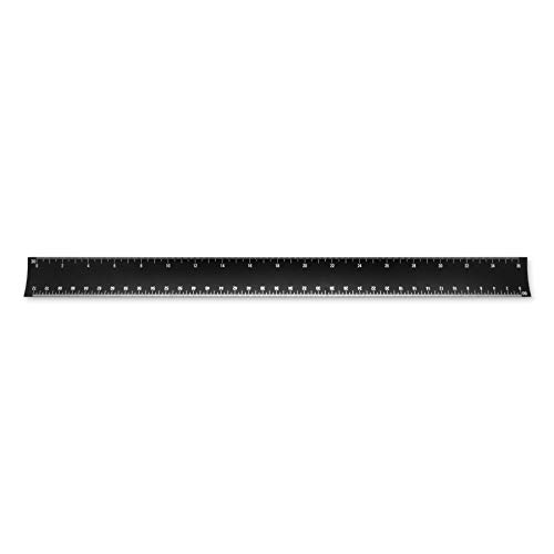 Image of Alumicolor 12-inch Aluminum Engineer Hollow Scale for School, Office, Art and Drafting, 12IN, Black