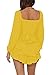 LYANER Women's Jumpsuit Lantern Long Sleeve Ruffle Layer Tie Mini Short Romper Yellow Medium