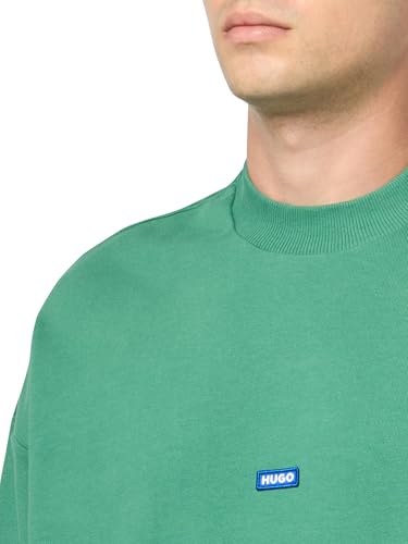 HUGO Men's Twill French Terry Logo Patch Sweatshirt3