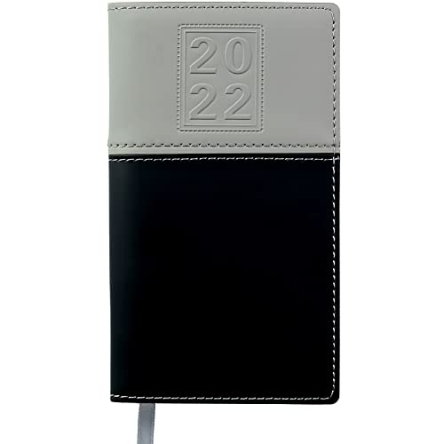 Global Printed Products 2022 Pocket Planner/Pocket Calendar: Includes 14 Months (November 2021 to December 2022) / 2022 Weekly Planner/Weekly Agenda/Monthly Calendar Organizer (Black/Grey - Pack of 1)