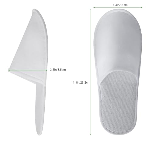 UrbanRoots 28 Pairs Disposable Slippers For Guests,Bulk Slippers For Hotel,Spa,Travel,Shoeless Home,Spa Slippers With Pouch,Non-Slip(White) house slippers for guests by UrbanRoots - Image 4