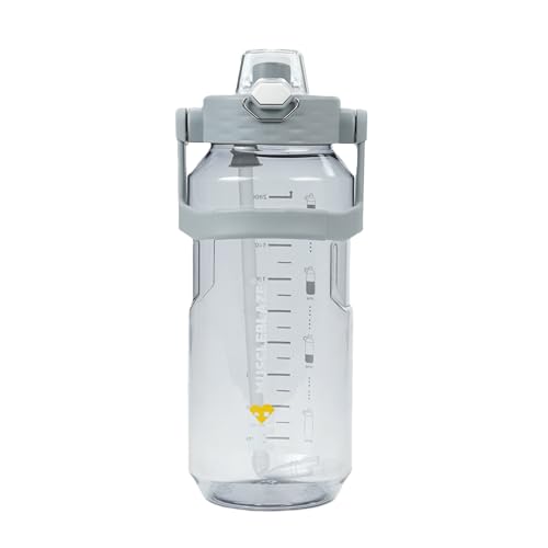 Image of MuscleBlaze Gym Gallon Water Bottle, Grey, 2L | Leakproof & BPA-Free