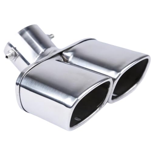 Silenciador de Escape Trasero Exterior de Acero Inoxidable Compatible con Hyundai Tucson 2016-2018, Accesorios for Extremos de Tubo de Escape.(Silver)