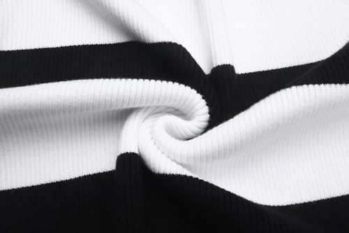 Image of COOFANDY Mens Ribbed Slim Fit Knitted Pullover Casual Turtleneck Sweater