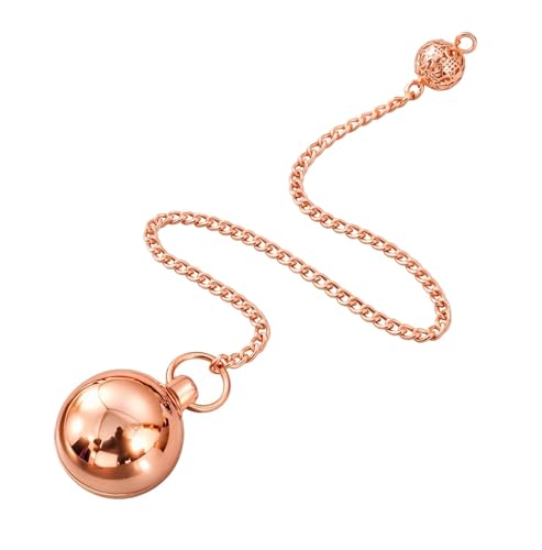 Image of Openable Round Ball Copper Pendulum for Reiki Healing, Dowsing & Chakra Balancing - Divination & Meditation Tool for Energy Cleansing
