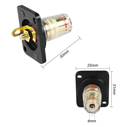 Terminal de caja de altavoz D-Type 4mm conector banana miniatura 2