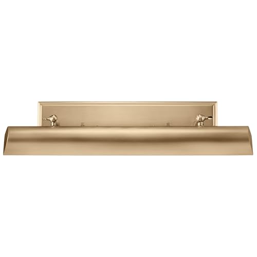 Image of Kichler Carston 2-Light Picture Light, Updated Traditional Light in Champagne Bronze with White Interior, for Framed Art, Mirror or Built-in Shelving (4.75 inch x 24.25 inch), 52686CPZ
