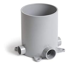 FBKIT - Round PVC Concrete Floor Box with LRA-U Adapter Ring. Also Known as FBLEW kit.