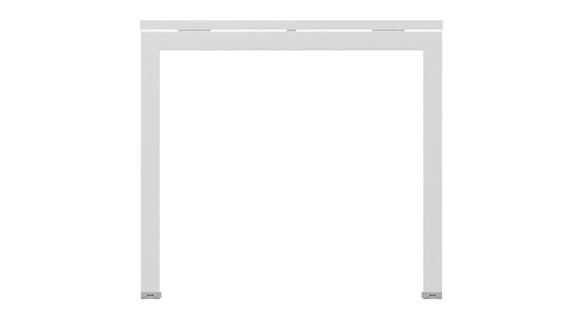 FBasic Scrivania Operativa Ufficio - Struttura metallo BIANCO e Piano legno BIANCO - 180x80x74