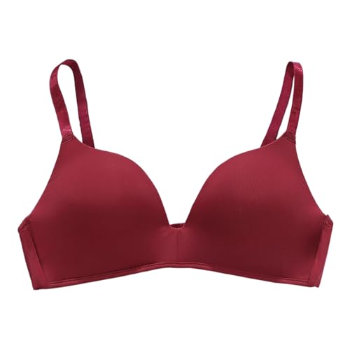 2026 Correa de hombro transparente cómoda y sexy para mujer, sin espalda, sin espalda, sin esponja, con correas de hombro transformables, Vino, 40