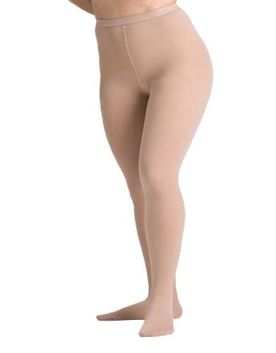 Image of EvoNation Men & Women Waist High 20-30 mmHg Graduated Compression Opaque Pantyhose - Firm Pressure Compression Garment