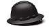 Pyramex Ridgeline Full Brim Hard Hat 4 Point Ratchet Vented Matte Black Graphite Pattern