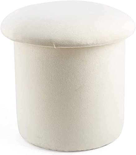 Tabouret de vanité en coton avec coffre de rangement amovible