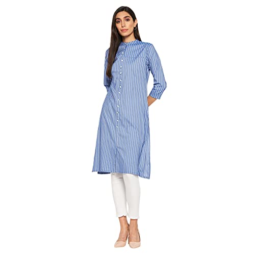 Image of CAMEY Women Striped Cotton Dress