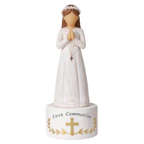 Formiele First Communion Gift for Girls—8.3'' First Holy Communion Girl Figurine with Keepsake Box, Thoughtful Catholic Gift for Daughter, Granddaughter, or Goddaughter, Meaningful Christian Present