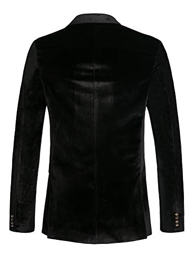 THWEI Mens Velvet Blazer Sport Coat Tuxedo Jacket for Prom Wedding Party Dinner2