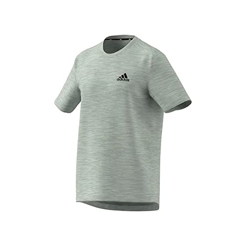 Image of Adidas Mens M Ht El Tee T-Shirt (Hs8145 2Xl, Linen Green /White, 2Xl)