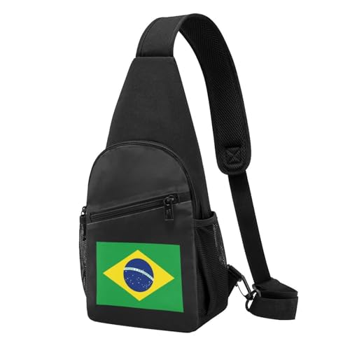 Brazil Flag，Fashion One-Shoulder Bag，Anti-Theft Crossbody Shoulder Chest Bag