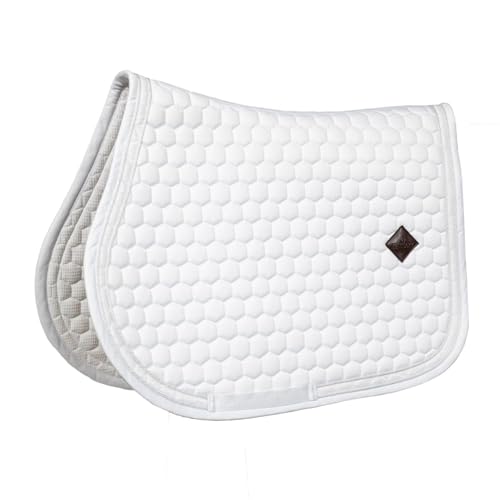 Tapis de selle FULL d'obstacles blanc à séchage rapide - 2