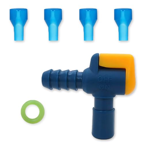 4 Pack Replacement Bite Valve Mouthpiece with Shutoff Valve & Tube O-Ring Universal Hydration Bladder Mouthpiece Fit Most Water Backpack Hydration Pack Brands