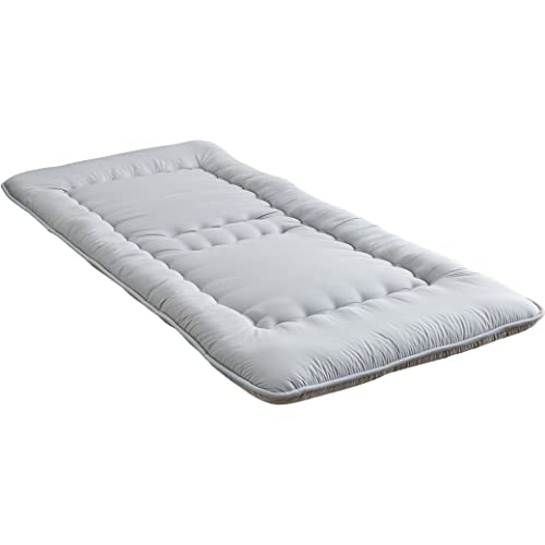 2つ折り 3層式敷き布団 シングル 90×200cm V-lap(R) 高弾力性 抗菌防臭・防ダニ/グレー