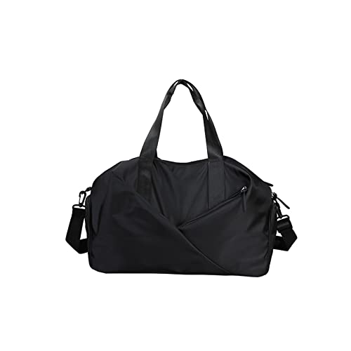 CORIOS Reisetaschen Duffle Bag für Herren/Damen Nylon Sporttasche Fitnesstasche Weekender Übernachtung Tasche Schwimmtasche Groß Kabinenreisetasche Trainingstasche Handgepäck mit Schuhfach Schwarz