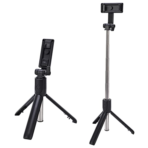 Selfie Stick, Rotación de 360° Selfie Stick Trípode con Control Remoto Inalámbrico Bluetooth 5 Secciones Teléfono Telescópico Selfie Stick Compatible con Todos los Teléfonos Celulares