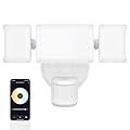 Olafus 65W Smart LED Flood Light Outdoor with Motion Sensor, 6500LM, 2700K-6500K WiFi Security Light Work with Alexa/Google, Motion Detector Lights with APP Control, IP65 Floodlight Outside (White)