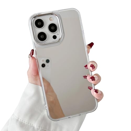 Coque de protection fine pour iPhone 16 Pro, maquillage miroir femmes et pare-chocs antichoc