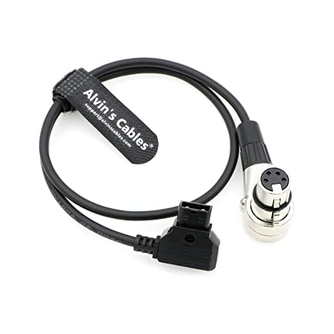 Cable de Alimentación Alvin's Cables XLR 4 Pines Hembra ángulo Recto a D-Tap para ARRI Camera Monitor Cover