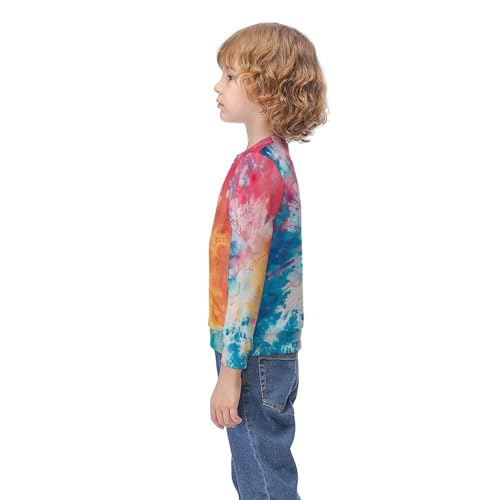 Tie DyeChildren's Casual Pullover Sweatshirt Loose Fit7-9Y3