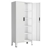 YOUDENOVA Armoire de Bureau Métallique 80 x 40 x 180 cm avec Serrure...