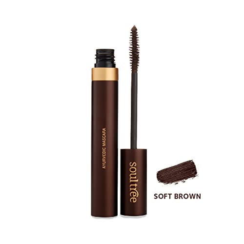 SoulTree Ayurvedic Mascara - Brown | Ayurvedic formulation, Lightweight, Strengthens & promotes lash growth - 6gm