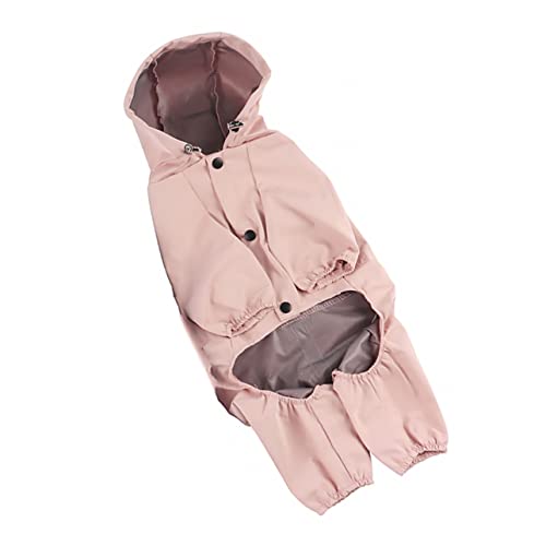 GALPADA Dog Hoodie Adjustable Reflective Raincoat for Pets Breathable Durable Pet Apparel Keeps Dogs Dry All Weather Stylish Comfortable Puppy Coat