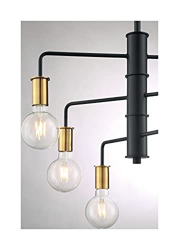 Image of Nuvo 60 /7344 Ryder 6 Light Chandelier Fixture,Black