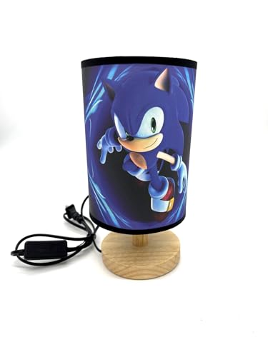Super Sonic Table Lamp Bedside Night Light Wood Base Room Decoration or Great Gift Ideas