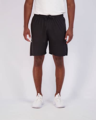 Image of Real Essentials 4 Pack: Men's 7 inch Athletic Running Quick Dry Mesh Shorts with Zipper Pockets (Available in Big & Tall)